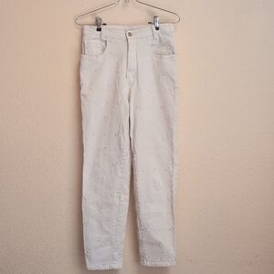 Women's Cream Straight Leg Pants